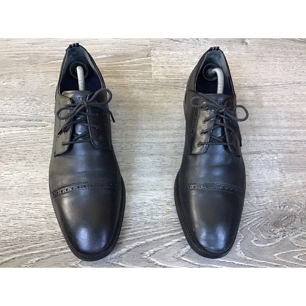 Cole Haan Jefferson 2.0 Grand Cap Toe Derby Black Leather Size 10.5 M C30098
